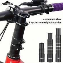 4 Höhenoptionen Aluminium-Legierung Fahrrad Vorbau Riser Extender, passend für 28,6 mm Gabelrohr, Mountainbike Steuersatz Lift Rohr Verlängerung, Outdoor Radfahren Universal Zubehör, M6 Schraube fixierte Abdeckkappe