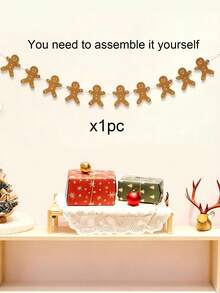 1 pièce Décoration de bannière de Noël, sapin de Noël, cerf, Père Noël, bonhomme de neige, pain d'épices. Décoration de scène d'ambiance d'arbre de Noël. Décoration suspendue de drapeau coloré. Convient pour la décoration intérieure/extérieure, décorations de cheminée de style ferme pour Noël, décoration de maison de Noël, décoration de fête de Noël, décoration de salon, Joyeux Noël, cadeaux de Noël