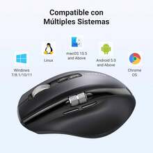 Mouse Inalámbrico 2.4G &, Scrolling Ultra-rápido, Ratón Ergonómico y Silencioso de 5000 dpi 5 Botones, 10M de Conexión, Compatible con, Linux, MacOS, Android y - 1 - Ver 9