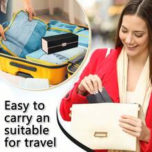 The New Double-Layer Glasses Storage Box Can Hold Two Pairs Of Glasses, A Large-Capacity Anti-Stress Glasses Case, And A Stylish And Portable Sunglasses Case Made Of PUI Materialtravel Essentials Travel Accessories Travel Bag For Vacation Holiday Back To School School Stuff Sunglasses Women - Nhiều màu - Xem 6