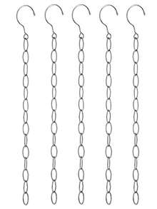 5/10 件，50 厘米/19.69 英寸节省空间的不锈钢链式衣架收纳架，带 14 个插槽，一体式可折叠垂直节省空间衣架，适用于服装店、家庭衣橱、洗衣房