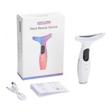 Hailicare 7 Modes 7 Colors LED Neck Massager, 45°C Constant Temperature Heating, 3 Intensity Levels, Dolphin-Shaped Design For Comfortable Fit, USB Rechargeable, Portable - White - View 12