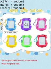 2/6/12 piezas Mini Pizarra Magnética, Libreta de Mochila y Llavero, Pizarra de Dibujo y Escritura Borrable, Regalos Perfectos para Cumpleaños, Fiestas, Día de San Valentín, Regreso a Clases, Halloween [Color y Estilo Aleatorio] [Algunos Accesorios de Colores] - Multicolor - Ver 5