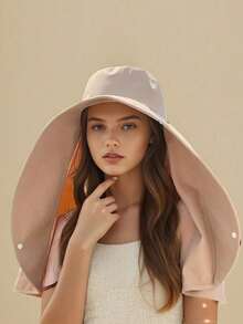 1pc Unisex Sunproof Sun Hat With Neck Cover, Breathable Fishing Hiking Bucket Hat Outdoor Spring Summer, Camouflage Pattern Random