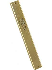 Peer Hastam Design Funda de mezuzá de aluminio, dorada, 5.0 pulgadas (para tamaño de rollo de 4.0 pulgadas) - Dorado - Ver 1