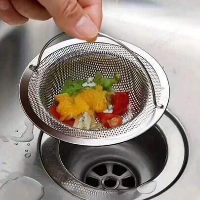 1/2/5pcs, Kitchen Sink Strainer, Stainless Steel Sink Drain Strainer, Kitchen Accessories, Food Catcher For Most Sink Drains, Kitchen Sink Basket Filter, Kitchen Decor, Kitchen Gadgets, Bathroom Gadgets, Bathroom Accessories, Bathroom Floor Drain, Drain Plug