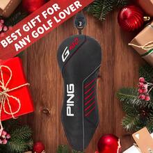 ​1pc Modern Digital Design Golf Club Head Cover - Vibrant Patterned Black For Fairway Wood & Hybrid Clubs | Premium Golf Gift For Discerning Enthusiasts - Black - View 7