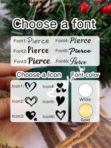 Decoraciones navideñas personalizadas con nombre, decoraciones personalizadas para el árbol de Navidad, adornos navideños personalizados, regalos de Navidad personalizables, encantos de bolso, llavero, Navidad, decoraciones para fiestas, corazón de peluche, decoración de sala de estar, exterior, jardín, decoración de habitación, niños, niñas, mamá, pareja, familia, amigo - Estilo A - Ver 6