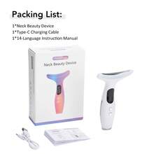 Hailicare 7 Modes 7 Colors LED Neck Massager, 45°C Constant Temperature Heating, 3 Intensity Levels, Dolphin-Shaped Design For Comfortable Fit, USB Rechargeable, Portable - White - View 11