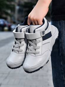 新款儿童运动鞋，男童休闲靴，时尚童鞋 - 灰色 - 查看 7