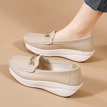 Women's Casual Loafers, Solid Color, Comfortable Slip On Walking Shoes, Women's Lightweight Shoes