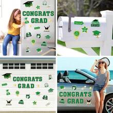 - 28 imanes de graduacin para coche de 6 pulgadas con tapa de grado, calcomanas magnticas para puerta de cochera para automvil, decoracin de gabinete de metal verde, dorado - Verde dorado - Ver 7