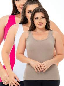 COLORFUL WIDE STRAP BLOUSE KIT - KORALLVIT BEIGE - Visa 5