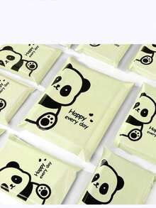Bolsas de envío, con estampado de panda, bolsas de envío adhesivas resistentes, bolsas de entrega express impermeables y gruesas en inglés, sobres multiusos, de varios tamaños adecuados para ropa, pequeños negocios, boutiques, embalaje de diversos artículos