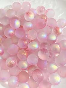 磨砂彩色玻璃珠适用于水族箱——鱼缸装饰、玻璃容器造景、DIY微景观花瓶填充物、水族沙基基质 - 彩色 - 查看 7