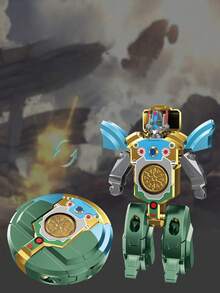 1 件创意，DIY 可变形机器人手指陀螺，儿童益智减压陀螺，万圣节、圣诞节、派对礼物 - 彩色 - 查看 5