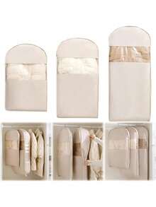 1pc Space-Saving Self-Compression Hanging Clothes Bag, , Zipper Closure, Clothing And Down Jacket Hanging Compression Storage Bag, Wardrobe Organizer, Wardrobe Organizer For Travel, Home, Or Commercial Use, Clothing Storage