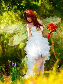 1pc Adult Forest Fairy Ombre Dragonfly Pixie Festival Party Costume Wings