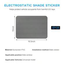 4 PCS Car Side Window Sunshade 16.5"*15" Static Cling Auto Sunshade Film Blocks Heat And UV Rays Washable Reusable Sun Shield Sticker For Most Vehicles Car Accessories