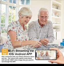 1080P WiFi Security Camera With Night Vision, Motion Detection, And Video Surveillance - Home Wireless Nanny Camera - USB Charging, With Battery, Home Security Camera, Application Control Camera, Portable Camera, Wireless Security Camera - màu đen - Xem 3