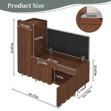 JOEMEY Shoe Organizer Cabinet With Lift Top Storage For Entryway, Hallway, Living Room(Brown) - Brown - View 2