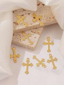 10入組不銹鋼吊飾，DIY珠寶製作配件交叉吊墜 - 吊墜 - 查看 8