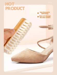 1 Piece Of Suede Cleaning Brush, Shoe Brush Suede Shoe Brush, Suede Cleaning Brush, Rubber Material Does Not Damage Shoes, Wardrobe, Shoe Cabinet Essential Supplies - Multicolor - View 3
