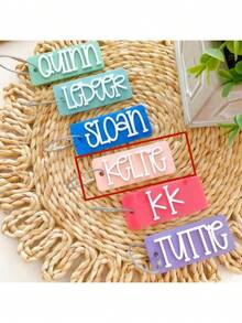 1PC Custom Acrylic Keychain, Many Colors To Choose From, Customizable Name, Personalized, Unique, Fashionable, Ideal Gift For Women, Ideal Gift For Men, Practical, Reusable, Lunch Box Tag, Backpack Tag, Anniversary Gift, Party Gift,Trinkets, For Her - Multicolor - View 27