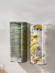 1pc Pull-Out Hanging Sock Storage Box With Lid, Wall-Mounted Storage Box For Garbage Bags, Underwear, Home Use, Suitable For Bathroom, Bedroom, Home, Dorm, Great For Halloween And Christmas Gifts