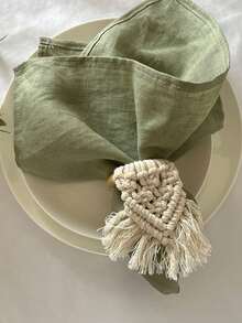 1/6/10pcs Multi-Size & Multi-Color Soft Linen Hotel Napkins, Suitable For Weddings, Valentine's Day And Home Decor