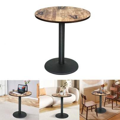 Runder Esstisch mit einem Bein, für 1-2 Personen, Wohnzimmertisch, hoher Tisch im skandinavischen Stil, 70 * 70 * 72 cm
