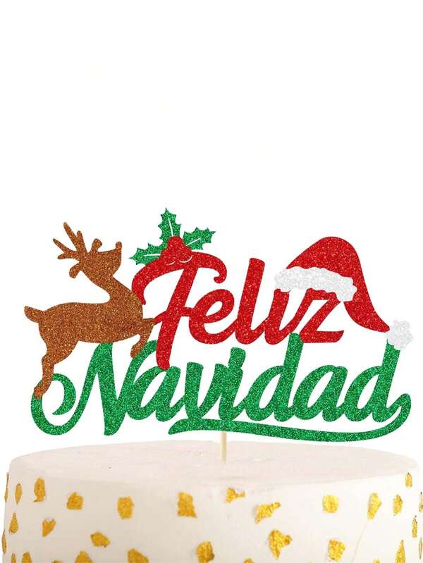 Portugiesische Frohe Weihnachten Kuchendeko, Weihnachtsparty Kuchendekorationen, geeignet für Weihnachtsparty Dekoration, Weihnachtsbaum Dekoration, Weihnachtsdekoration für Zuhause