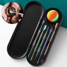 Stainless Steel Tobacco Paste Spoon Set Cleaning Pipe Tool Carving Tool Tobacco Spoon Tool - Multicolor - View 5