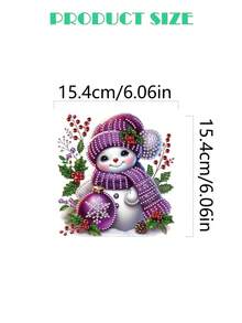 Set de 6 tarjetas de felicitación con tema navideño de pintura de diamantes, tarjetas postales de Navidad hechas a mano con arte de cristal 5D único, materiales de papel de alta calidad, adecuadas para suministros de fiesta, Navidad y bendiciones de Año Nuevo.