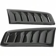 2 Piezas de Palas de Entrada de Flujo de Aire Decorativas para Coche, Estilo de Coche, Pala de Entrada de Flujo de Aire, Cubierta de cap de Ventilacin de cap Embellecedor Fibra de carbon - inicial - Ver 3