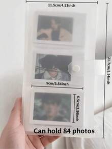 1pc 3-Inch Clear Plastic Photo Album With 84/120/240 Card Slots - Portable Wedding Album For Celebrity Cards, Movie Tickets, Durable Keepsake For Home Decor, Wedding Photo Albums, Celebrity Card Holder, Decorative Label Holder, Transparent Cover - Clear - View 7