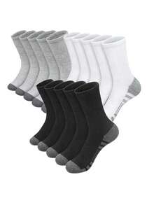 60pcs/50pcs Comfortable Sports Tennis Socks For Men, Suitable For Outdoor And Casual Wear, All Season, White Antibacterial Odor-Resistant Moisture-Wicking Athletic Socks, Thick And Comfortable For Daily Wear, Unisex Casual Socks, Cute Socks, Girls Socks, Autumn/Winter & Spring/Autumn, Mesh Details, Channeling Design, Moisture-Wicking, Soft And Smooth, Suitable For Holidays, Sports, Casual, Business And Daily Wear, Can Be Worn Year-Round, 40pcs/30pcs/24pcs/20pcs/16pcs/12pcs/10pcs/8pcs/6pcs/4pcs/2pcs - Multicolor - View 7