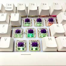 Pro Purple Switches For Mechanical Keyboard,3-Pin/Light Tactile/Pre Lubed/RGB/LED Switches(Pro Purple,36Pcs) - Màu tím - Xem 12