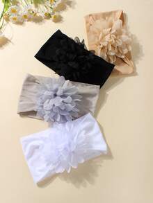 4pcs Soft & Skin-Friendly Cute Infant Headband Set, Suitable For Daily Use In All Seasons - Multicolor - View 7