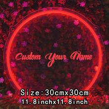 1 szt. DIY niestandardowy neonowy znak z nazwą do dekoracji ściennej, zasilany przez USB, grawerowane światło artystyczne 3D, prezent na przyjęcie świąteczne dla dzieci, dziewcząt, neonowe światła LED z grafiką 3D do firm, kawiarni, restauracji, hotelu