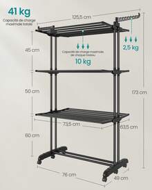 SONGMICS Drying Rack - Black - View 5