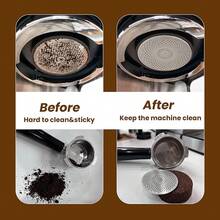 53.3mm Espresso Puck Screen With Stand Reusable Espresso Filte 0.8mm Thickness Metal Coffee Filter Mesh Plate For Espresso Portafilter Filter Basket (2Pack) - 53.3MM - View 5
