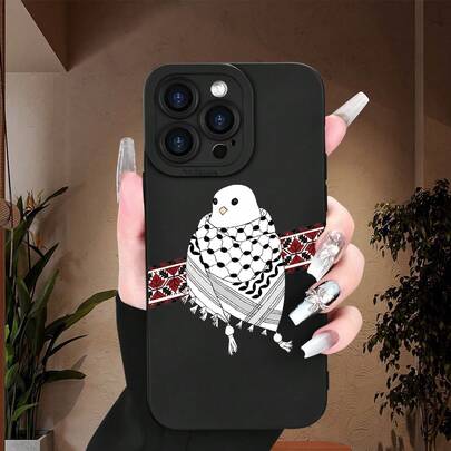 1 Ốp lưng điện thoại họa tiết chim độc đáo thời trang tối giản có viền camera nhô cao bằng TPU bảo vệ cạnh, phù hợp với Apple 17/16/15/14/13/12/11 Pro Max và Galaxy S24/S23/S22/S21/A54/A53/A52/A34/A15, quà tặng dễ thương cho bạn bè, gia đình, cặp đôi và chính bạn