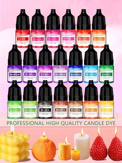 1 Set/10 Color/20 Color Candle Dye Liquid Colorant DIY Jewelry Making Candle Making Dye Pigment 50ml/100ml,Halloween DIY Candle Dye Liquid Colorant DIY Jewelry Making Candle Making Dye Pigment(The Link Contains A Color 5ml/10ml Specification)