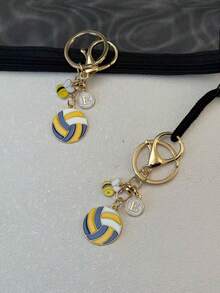 个性化排球钥匙扣礼物，送给女孩的礼物，感恩节礼物 - 排球蜜蜂套裝扣 - 查看 7