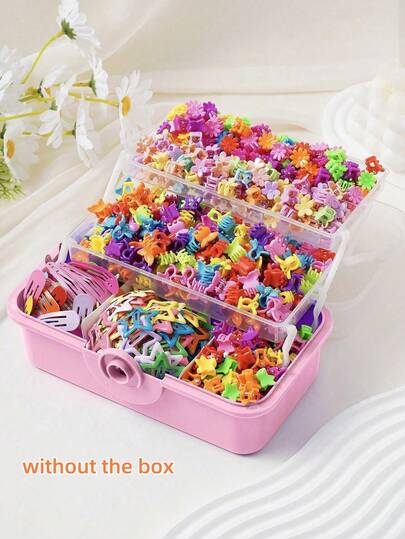 70 piezas/Set Clips de pelo con diseño de estrella y flor lindos para niñas, flequillo, coleta, pasadores, accesorios de pelo de princesa, regalo de cumpleaños/fiesta, uso diario (sin caja - bolsa de OPP)