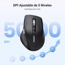 Mouse Inalámbrico 2.4G &, Scrolling Ultra-rápido, Ratón Ergonómico y Silencioso de 5000 dpi 5 Botones, 10M de Conexión, Compatible con, Linux, MacOS, Android y - 1 - Ver 6