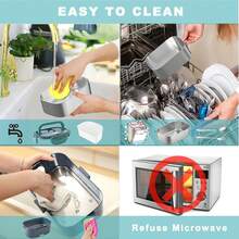 100W Electric Lunch Box Food Heater, Food Warmer For Car Truck Office, 1.5L Stainless Steel Self-Heated Lunchbox For Adult, Portable Heating Box With Adapters Fork Spoon Insulated Bag - 查看 6