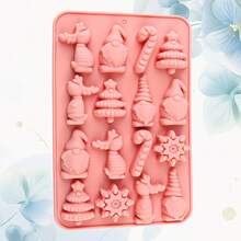 1 Adorable Molde de Silicona Navideño: Formas de Papá Noel, Renos y Copos de Nieve para Decorar Pasteles, Hacer Dulces, Manualidades, Jabón y Velas