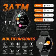 Smart Watch With Wireless Calls, Music Playback, Message Reminders, Multifunctional Sports Watch With Calculator, Alarm Clock And Flashlight - Black - View 4